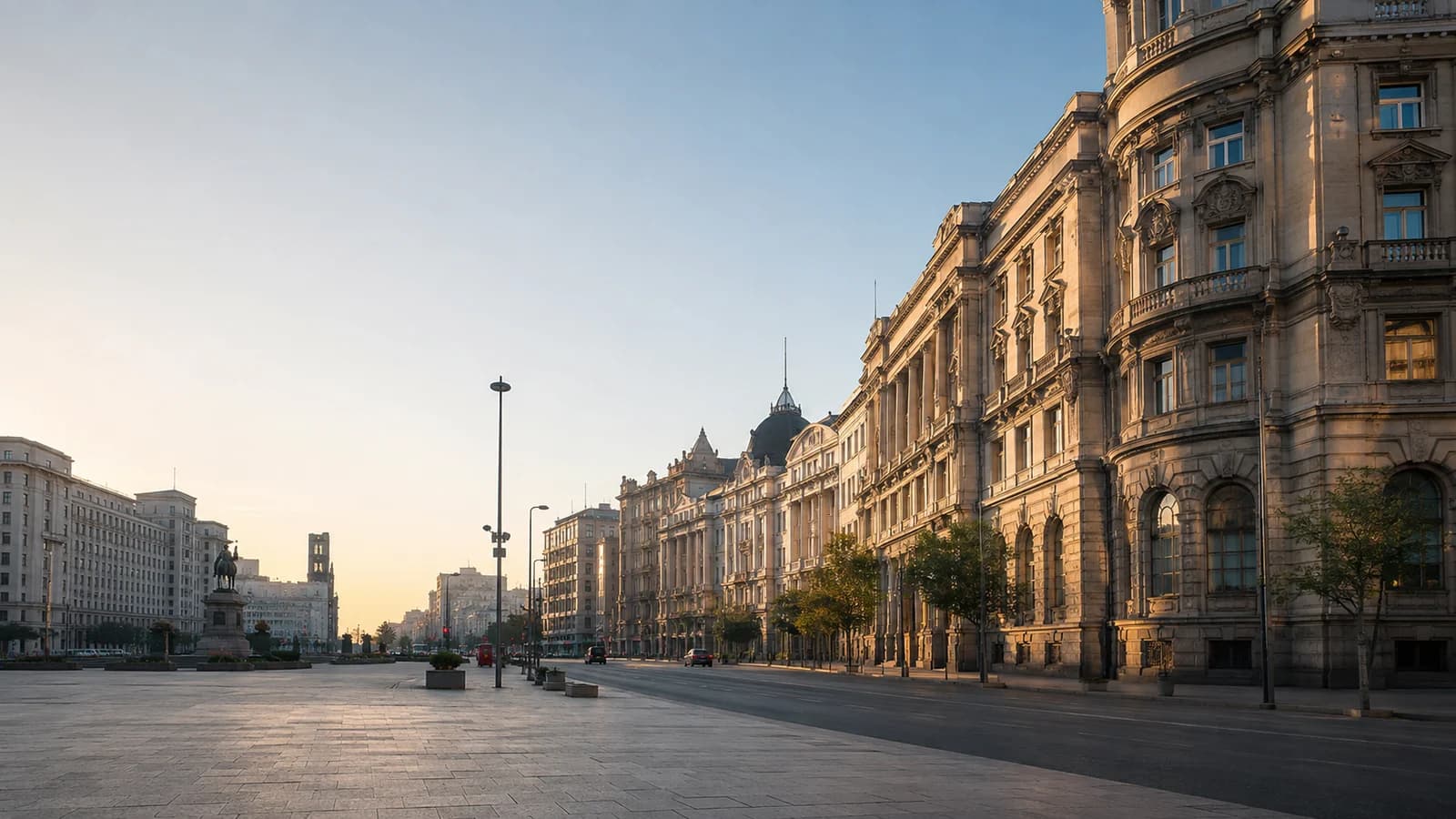 Terazije u centru Beograda sa istorijskim zgradama i gradskom ulicom.